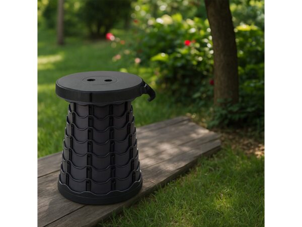 TABORET STOŁEK SKŁADANY - czarny