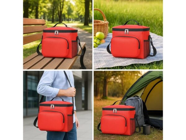 TORBA TERMICZNA NA RAMIĘ - czerwony