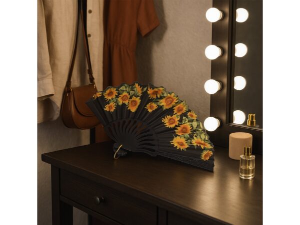 WACHLARZ MATERIAŁOWY KWIATY 25CM - słonecznik