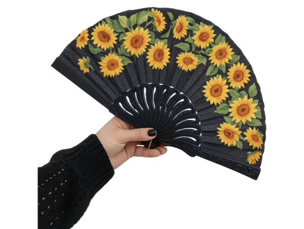 WACHLARZ MATERIAŁOWY KWIATY 25CM - słonecznik