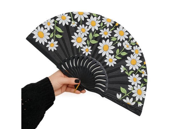 WACHLARZ MATERIAŁOWY KWIATY 25CM - stokrotki