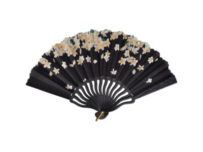 WACHLARZ MATERIAŁOWY KWIATY 25CM - zółte kwiaty