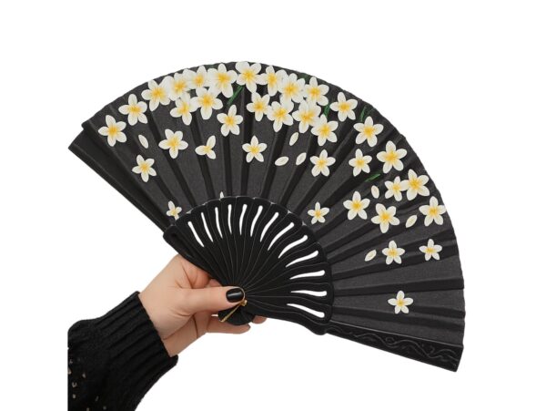 WACHLARZ MATERIAŁOWY KWIATY 25CM - zółte kwiaty