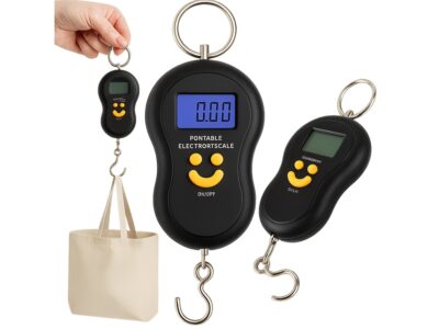 WAGA HAKOWA BAGAŻ, RYBY LCD - czarny
