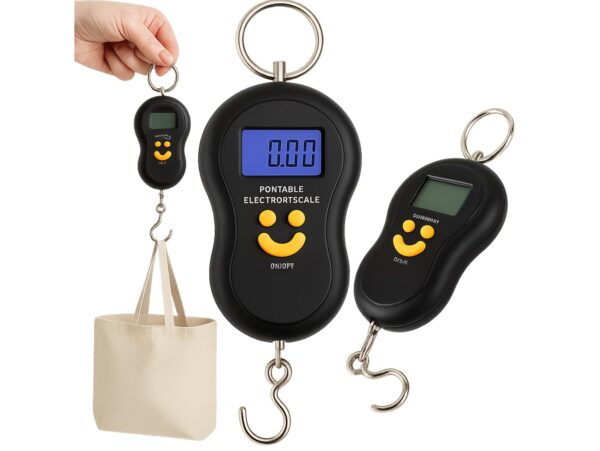 WAGA HAKOWA BAGAŻ, RYBY LCD - czarny - bez baterii