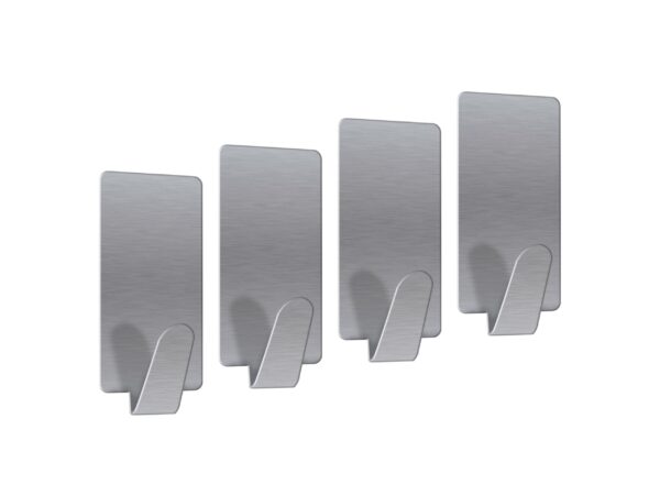 WIESZAKI SAMOPRZYLEPNE SREBRNE 16SZT 15x3,5cm