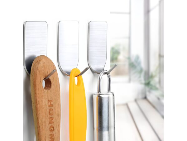 WIESZAKI SAMOPRZYLEPNE SREBRNE 16SZT 15x3,5cm