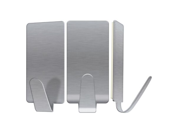 WIESZAKI SAMOPRZYLEPNE SREBRNE 16SZT 15x3,5cm