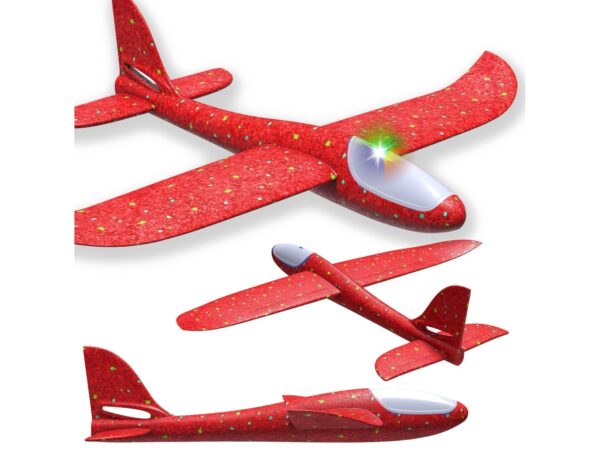ZESTAW SAMOLOTÓW STYROPIANOWYCH 47 CM LED 6SZT