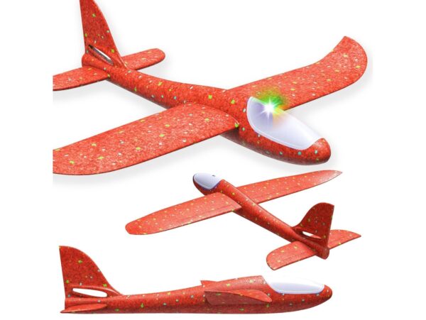 ZESTAW SAMOLOTÓW STYROPIANOWYCH 47 CM LED 6SZT