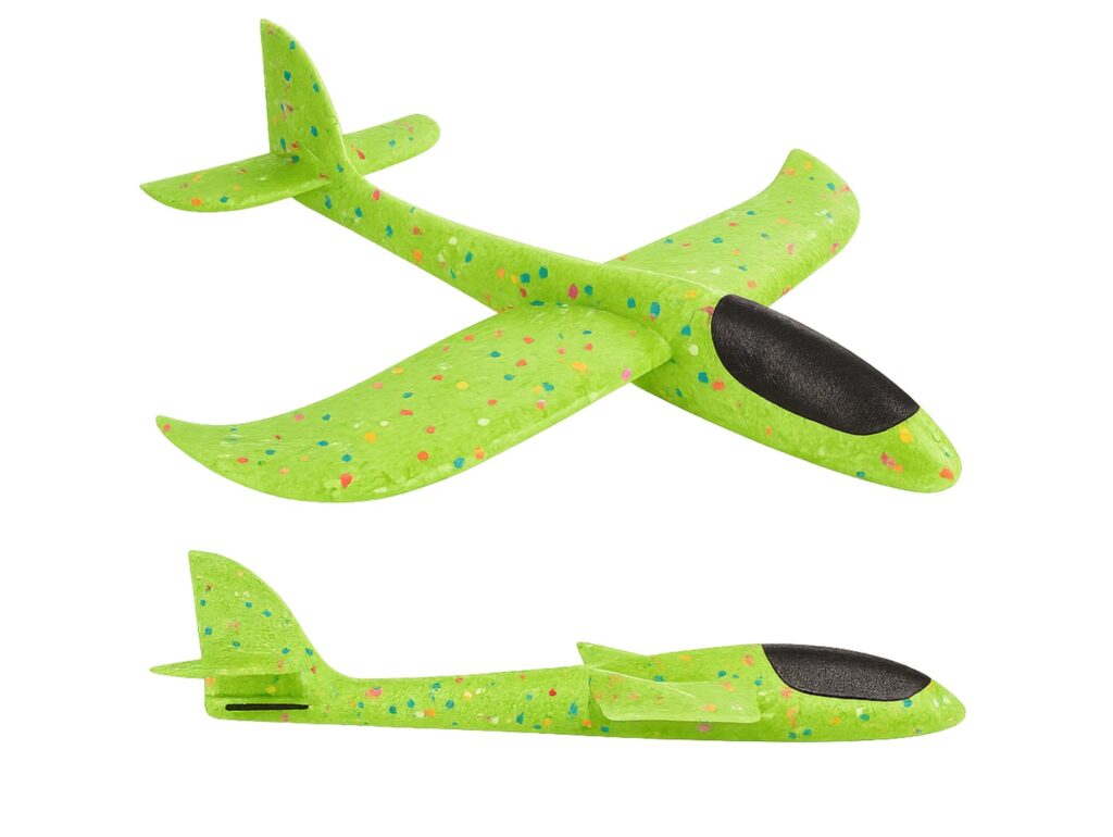 AMOLOT ZABAWKA STYROPIANOWY SZYBOWIEC RZUTKA 47 CM - zielony
