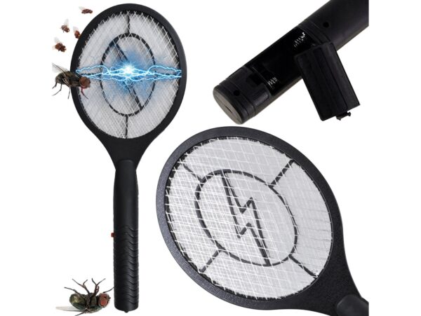 ŁAPKA NA MUCHY ELEKTRYCZNA NA BATERIE - czaarny