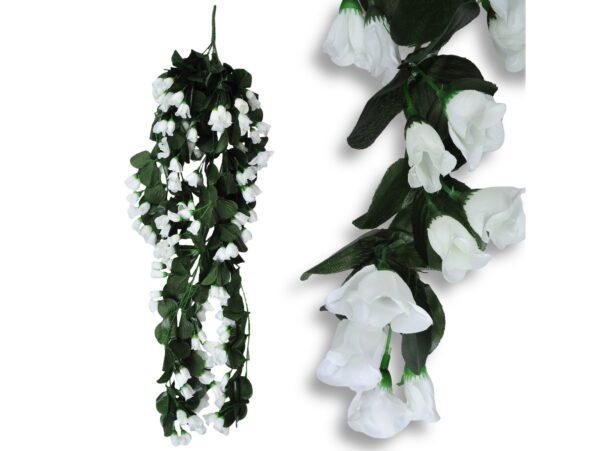 BUKIET ZWISAJĄCY SZTUCZNY 85CM 5 ŁODYG (kwiat 3x1,5 cm)