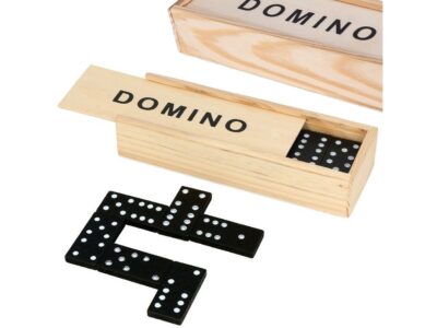 DOMINO 28 X DREWNIANE KLOCKI GRA RODZINNA PUDEŁKO