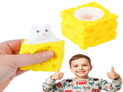 GNIOTEK ANTYSTRESOWY SER Z MYSZKĄ 4 x 4CM - biały