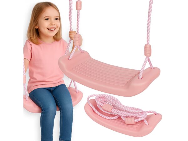 HUŚTAWKA DESKA PLASTIKOWA 43cm - różowy