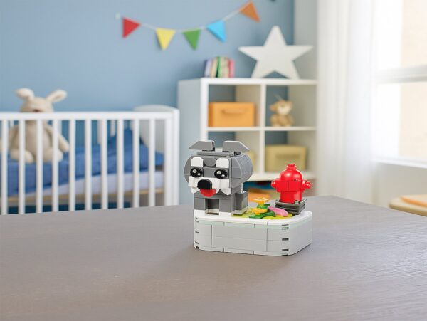 KLOCKI KONSTRUKCYJNE ZESTAW - piesek szary