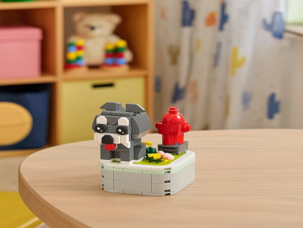 KLOCKI KONSTRUKCYJNE ZESTAW - piesek szary