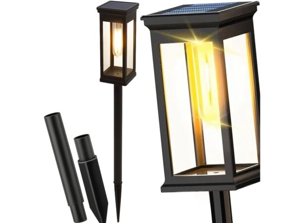 LAMPA LAMPKA SOLARNA OKRĄGŁA 53x6,7cm - zimny biały