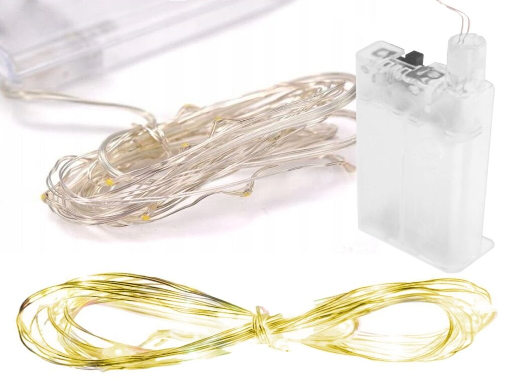 LAMPKI DRUCIKI 20 LED - biały ciepły