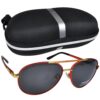 OKULARY PRZECIWSŁONECZNE MĘSKIE UV ETUI - czarny ze złotym