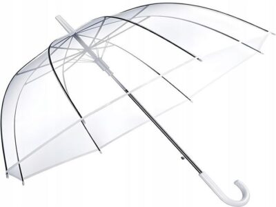 PARASOL PARASOLKA PRZEZROCZYSTA ŚLUB ŚLUBNY DUŻA