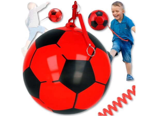 PIŁKA NA SPRĘŻYNIE - czerwona