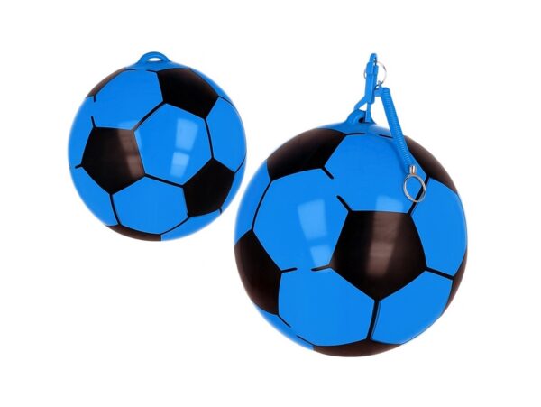 PIŁKA NA SPRĘŻYNIE - niebieska