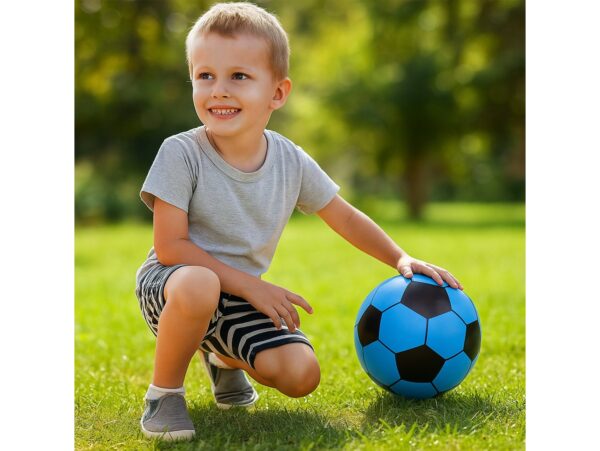 PIŁKA NA SPRĘŻYNIE - niebieska