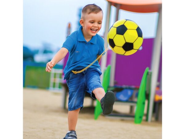 PIŁKA NA SPRĘŻYNIE - żółta