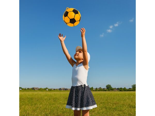 PIŁKA NA SPRĘŻYNIE - żółta