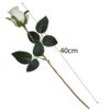 RÓŻA SZTUCZNA POJEDYNCZA REAL TOUCH 40CM (kwiat 6x5,5 cm) - biały