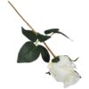 RÓŻA SZTUCZNA POJEDYNCZA REAL TOUCH 40CM (kwiat 6x5,5 cm) - biały
