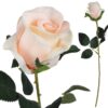 RÓŻA SZTUCZNA POJEDYNCZA REAL TOUCH 40CM (kwiat 6x5,5 cm) - ecru