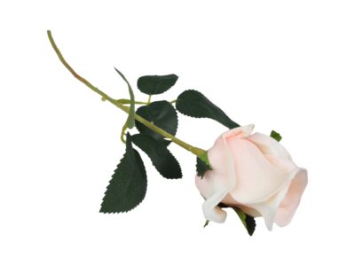 RÓŻA SZTUCZNA POJEDYNCZA REAL TOUCH 40CM (kwiat 6x5,5 cm) - ecru
