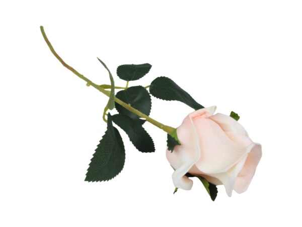 RÓŻA SZTUCZNA POJEDYNCZA REAL TOUCH 40CM (kwiat 6x5,5 cm) - ecru