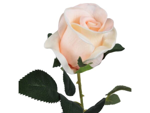 RÓŻA SZTUCZNA POJEDYNCZA REAL TOUCH 40CM (kwiat 6x5,5 cm) - ecru