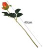 RÓŻA SZTUCZNA POJEDYNCZA REAL TOUCH 40CM (kwiat 6x5,5 cm) - pomarańczowy