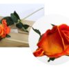 RÓŻA SZTUCZNA POJEDYNCZA REAL TOUCH 40CM (kwiat 6x5,5 cm) - pomarańczowy