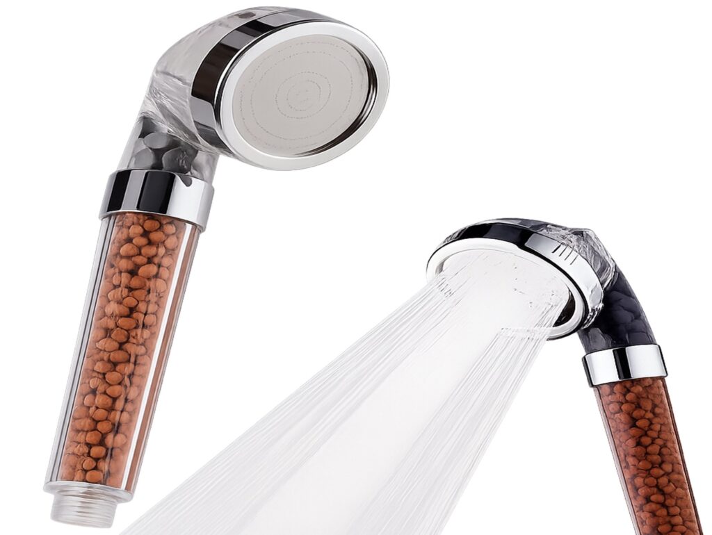 SŁUCHAWKA PRYSZNICOWA Z FILTREM JONIZACJA (dł: 21cm, śr: 6cm)