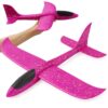 SAMOLOT ZABAWKA STYROPIANOWY SZYBOWIEC RZUTKA 47 CM - różowy