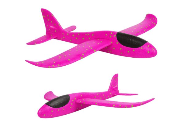SAMOLOT ZABAWKA STYROPIANOWY SZYBOWIEC RZUTKA 47 CM - różowy
