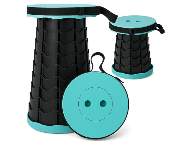 TABORET STOŁEK SKŁADANY - miętowy