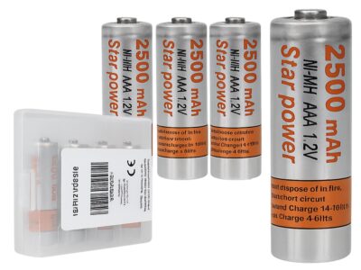 4szt x AKUMULATORKI BATERIA AAA MALE 2500mAh R3