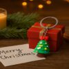 BRELOK ŚWIĄTECZNY Z GUMY 3,5x2,5cm - choinka