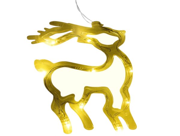 DEKORACJA NA OKNO LED BOŻE NARODZENIE 22x22 - renifer