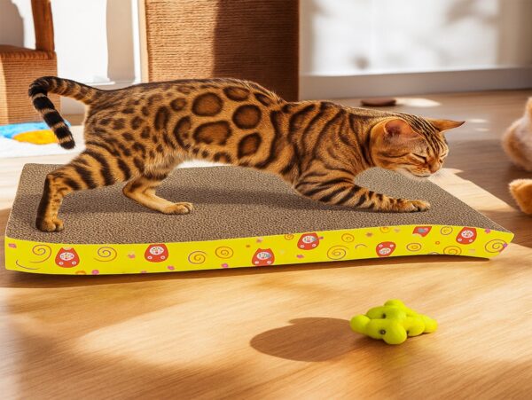 DRAPAK DLA KOTA POZIOMY - 44,5×21,5cm żółty bez kocimiętki