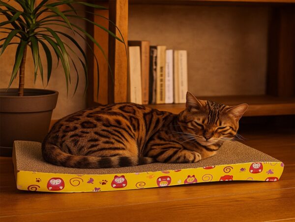 DRAPAK DLA KOTA POZIOMY - 44,5×21,5cm żółty bez kocimiętki