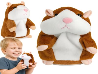 GADAJĄCY CHOMIK 16CM - jasny brąz