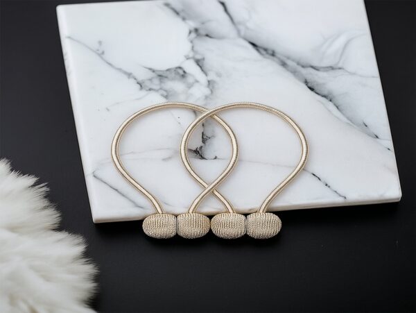 KLAMRA SPINKA DO ZASŁON FIRAN 1 SZT! - beżowy